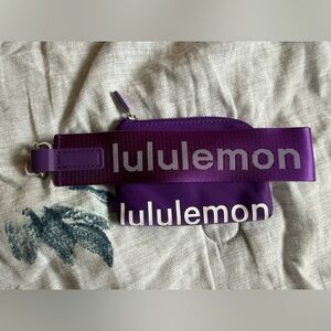 lululemon athletica College Purple Clippable Pouch and Never Lost Keychain